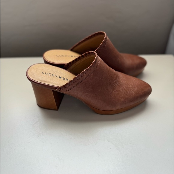 Lucky Brand Brown Leather Mules with Pointed Toe - Picture 5 of 5